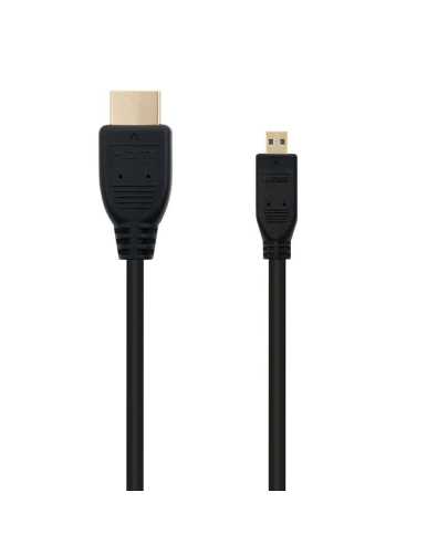 Cable Micro HDMI Nanocable 10.15.3501/ HDMI Macho - Micro HDMI Macho/ 0.8m/ Negro