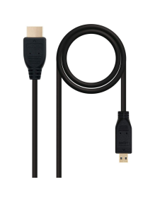 Cable Micro HDMI Nanocable 10.15.3501/ HDMI Macho - Micro HDMI Macho/ 0.8m/ Negro