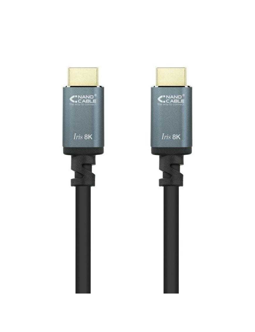 Cable HDMI 2.1 8K Nanocable 10.15.8001/ HDMI Macho - HDMI Macho/ 1m/ Negro