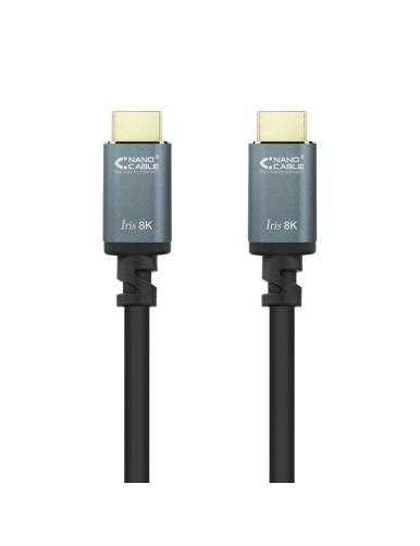 Cable HDMI 2.1 8K Nanocable 10.15.8001/ HDMI Macho - HDMI Macho/ 1m/ Negro