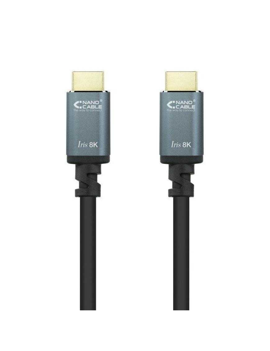 Cable HDMI 2.1 8K Nanocable 10.15.8001-L150/ HDMI Macho - HDMI Macho/ 1.5m/ Negro