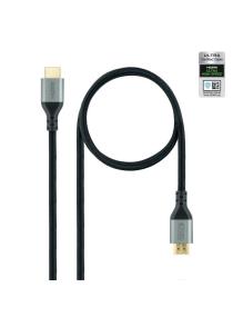 Cable HDMI 2.1 8K Nanocable 10.15.8102/ HDMI Macho - HDMI Macho/ 2m/ Certificado/ Negro