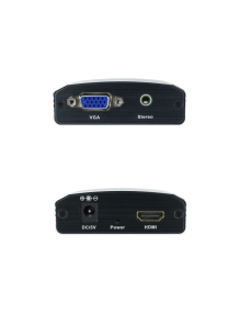 Conversor Nanocable 10.16.2101-BK/ HDMI Hembra - VGA Hembra/ Jack 3.5 Hembra/ 15cm/ Negro