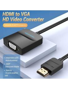 Conversor Vention 42154/ HDMI Macho - VGA Hembra/ 15cm/ Negro