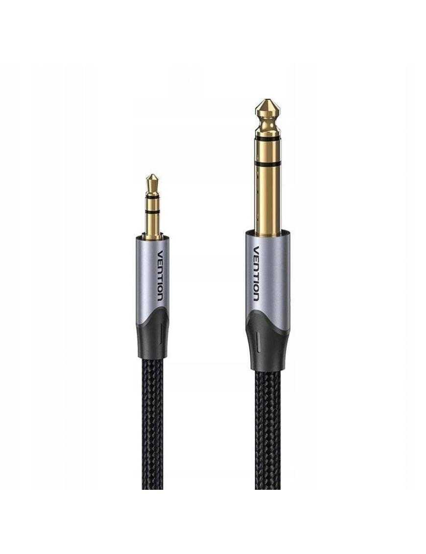 Cable Estéreo Vention BAUHF/ Jack 3.5 Macho - Jack 6.3 Macho/ 1m/ Gris