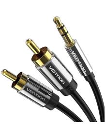 Cable Estéreo Vention BCFBI/ Jack 3.5 Macho - 2x RCA Macho/ 3m/ Negro