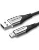 Cable USB 2.0 Vention COAHC/ USB Macho - MicroUSB Macho/ Hasta 60W/ 480Mbps/ 25cm/ Gris