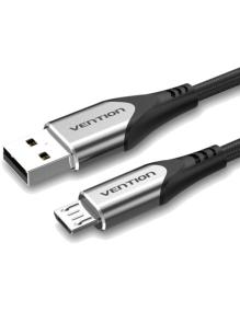 Cable USB 2.0 Vention COAHD/ USB Macho - MicroUSB Macho/ Hasta 60W/ 480Mbps/ 50cm/ Gris