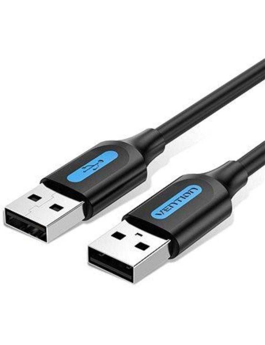 Cable USB 2.0 Vention COJBF/ USB Macho - USB Macho/ 480Mbps/ 1m/ Negro