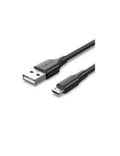 Cable USB 2.0 Vention CTIBD/ USB Macho - MicroUSB Macho/ Hasta 60W/ 480Mbps/ 50cm/ Negro