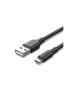 Cable USB 2.0 Vention CTIBD/ USB Macho - MicroUSB Macho/ Hasta 60W/ 480Mbps/ 50cm/ Negro