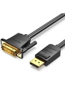 Cable Conversor Vention HAFBH/ DisplayPort Macho - DVI Macho/ 2m/ Negro