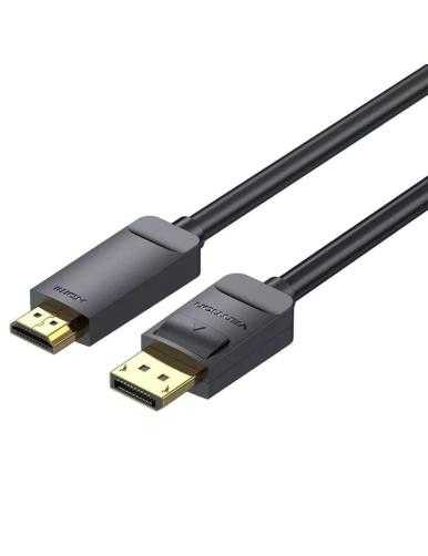 Cable Conversor Vention HAGBI/ DisplayPort Macho - HDMI 4K Macho/ 3m/ Negro