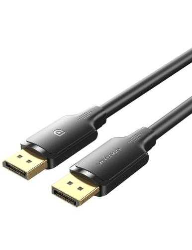 Cable Conversor Vention HAKBH/ DisplayPort Macho - DisplayPort 4K Macho/ 2m/ Negro