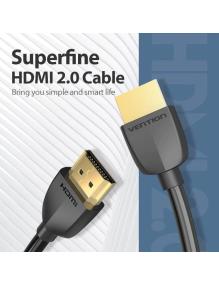 Cable HDMI 2.0 4K Portatil Vention AAIBF/ HDMI Macho - HDMI Macho/ 1m/ Negro