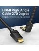 Cable HDMI 2.0 4K Acodado Vention AAQBF/ HDMI Macho - HDMI Macho/ 1m/ Negro