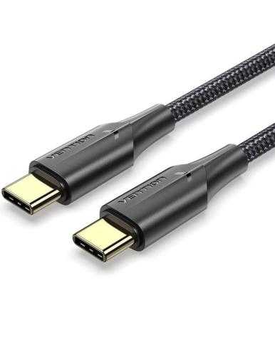 Cable USB 2.0 Tipo-C 3A Vention TAUBI/ USB Tipo-C Macho - USB Tipo-C Macho/ Hasta 60W/ 480Mbps/ 3m/ Negro