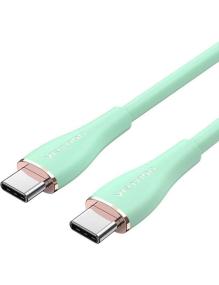 Cable USB 2.0 Tipo-C Vention TAWGF/ USB Tipo-C Macho - USB Tipo-C Macho/ Hasta 100W/ 480Mbps/ 1m/ Verde