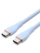 Cable USB 2.0 Tipo-C Vention TAWSF/ USB Tipo-C Macho - USB Tipo-C Macho/ Hasta 100W/ 480Mbps/ 1m/ Azul