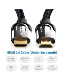 Cable HDMI 2.0 4K Vention VAA-B05-B075/ HDMI Macho - HDMI Macho/ 75cm/ Negro