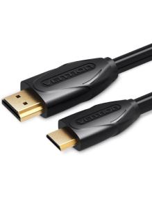 Cable HDMI Vention VAA-D02-B200/ HDMI Macho - Mini HDMI Macho/ 2m/ Negro