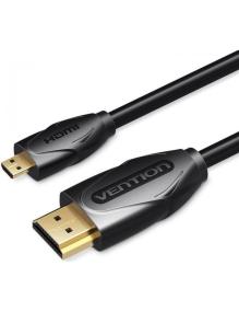 Cable HDMI Vention VAA-D03-B300/ HDMI Macho - Micro HDMI Macho/ 3m/ Negro