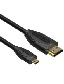 Cable HDMI Vention VAA-D03-B300/ HDMI Macho - Micro HDMI Macho/ 3m/ Negro