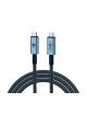 Cable USB 3.1 Tipo-C Woxter PE26-183/ USB Tipo-C Macho - USB Tipo-C Macho/ Hasta 240W/ 40Gbps/ 2m/ Negro