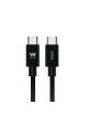 Cable USB 2.0 Tipo-C Woxter PE26-190/ USB Tipo-C Macho - USB Tipo-C Macho/ Hasta 100W/ 480Mbps/ 2m/ Negro