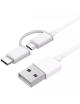 Cable USB 2.0 Xiaomi Mi 2-in-1 USB Cable SJV4082TY USB Macho - Micro USB Macho/ USB Tipo-C Macho/ 1m/ Blanco