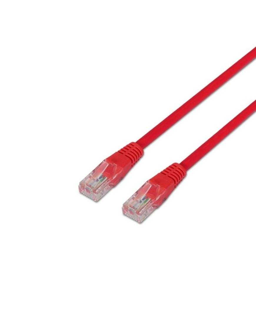 Cable de Red RJ45 UTP Aisens A133-0187 Cat.5e/ 50cm/ Rojo