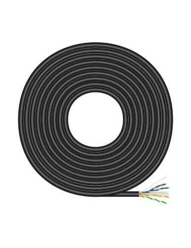 Bobina de Cable RJ45 para Exteriores UTP AWG23 Aisens A135-0675 Cat.6/ 100m/ Impermeable/ Negro