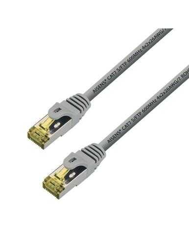 Cable de Red RJ45 S/FTP Aisens A146-0334/ Cat.7/ 1m/ Gris