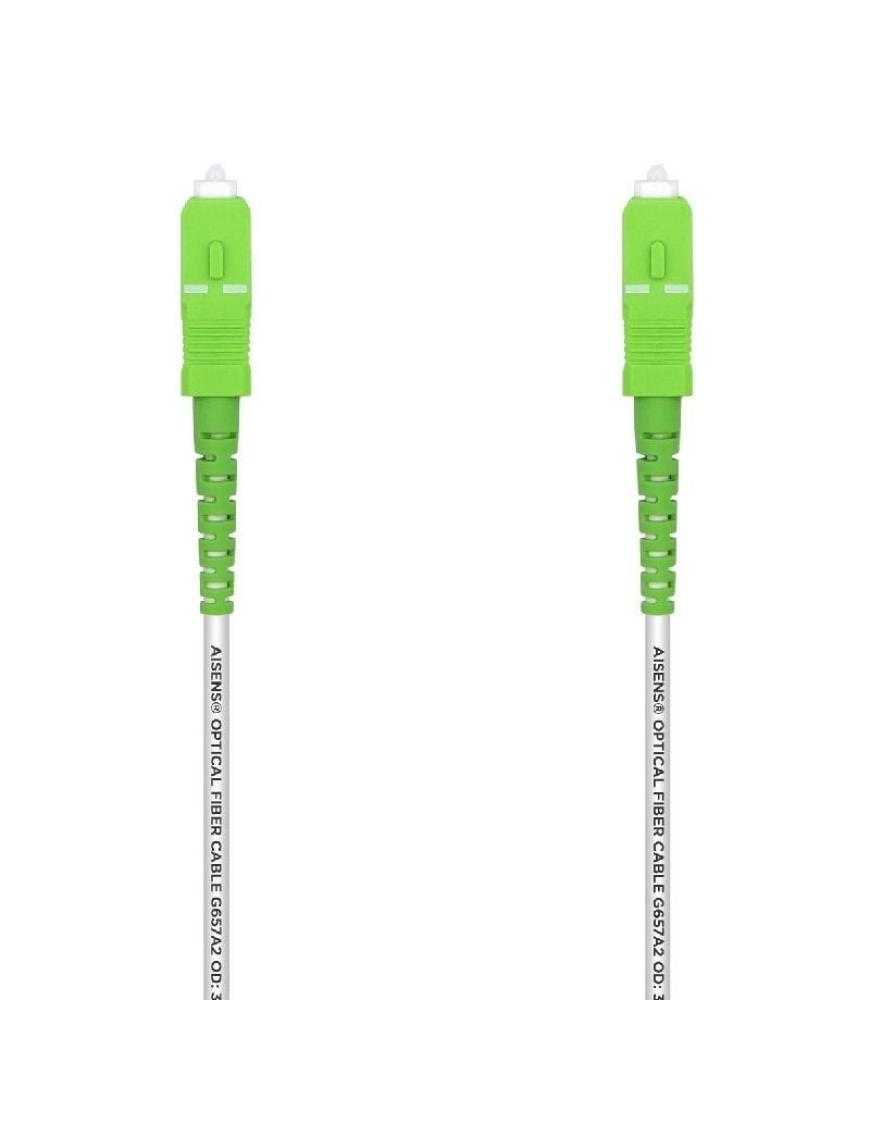 Cable de Fibra Óptica G657A2 3.0 Aisens A152-0498/ LSZH/ 10m/ Blanco