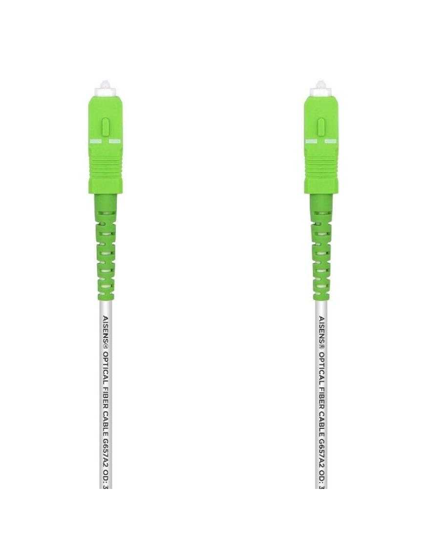 Cable de Fibra Óptica G657A2 3.0 Aisens A152-0500/ LSZH/ 20m/ Blanco