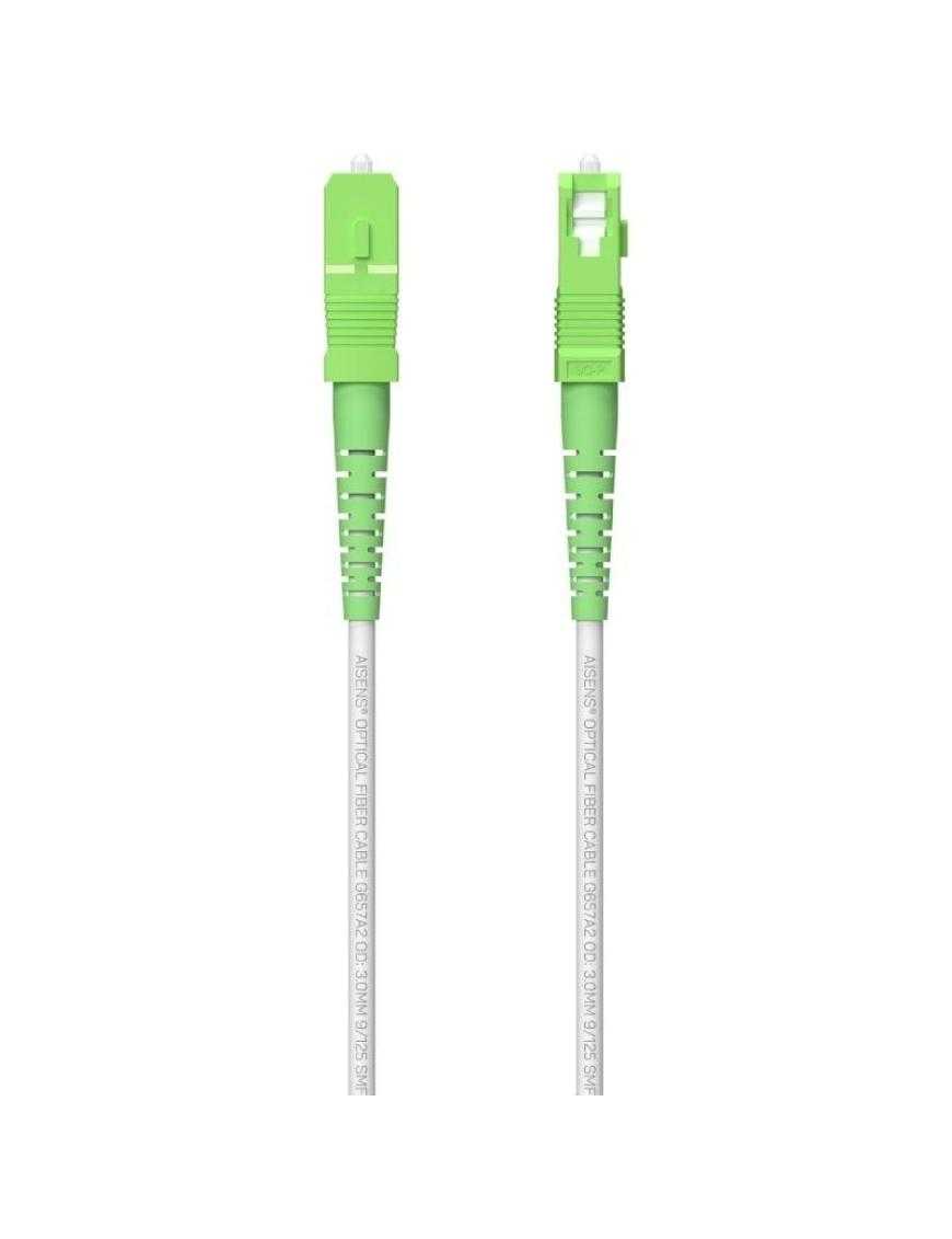 Cable de Fibra Óptica G657A2 3.0 9/125 SMF Aisens A152-0616/ LSZH/ 80m/ Blanco