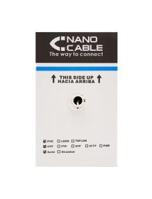 Bobina de Cable RJ45 UTP Nanocable 10.20.0304 Cat.5e/ 305m/ Gris