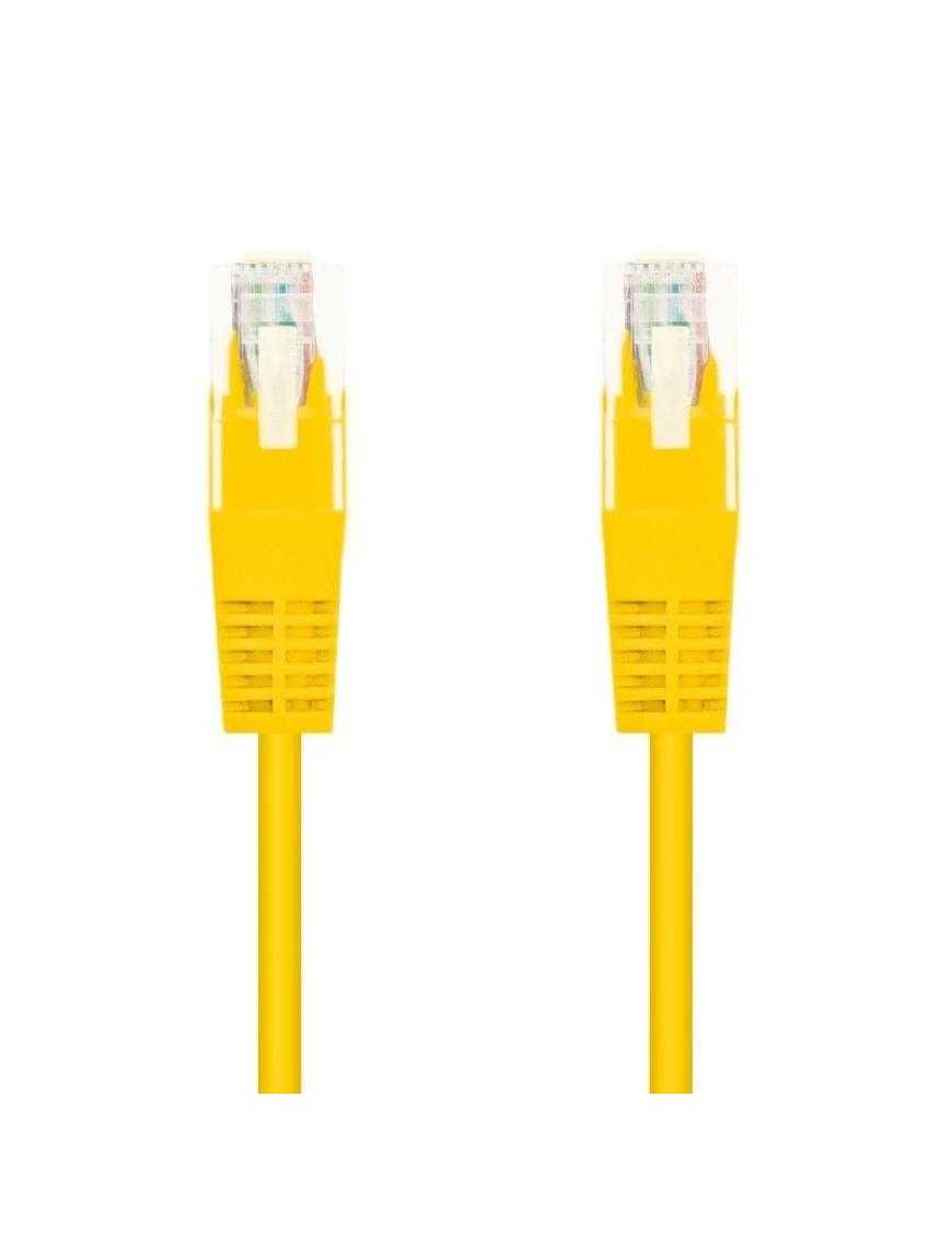 Cable de Red RJ45 AWG24 UTP Nanocable 10.20.0401-Y Cat.6/ 1m/ Amarillo