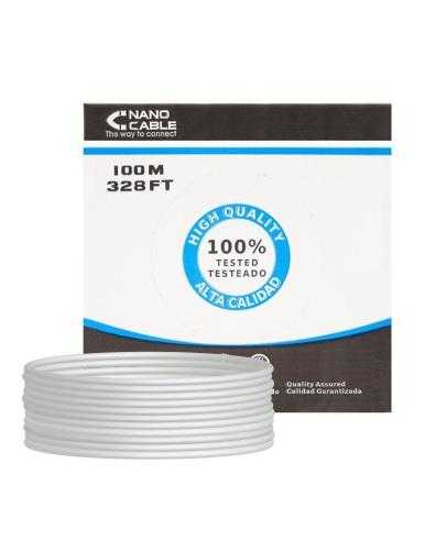 Bobina de Cable RJ45 FTP Nanocable 10.20.0902 Cat.6/ 100m/ Gris