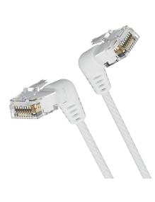 Cable de Red RJ45 UTP Vention IBOWF Cat.6A/ 1m/ Cabeza Rotatoria 360º/ Blanco