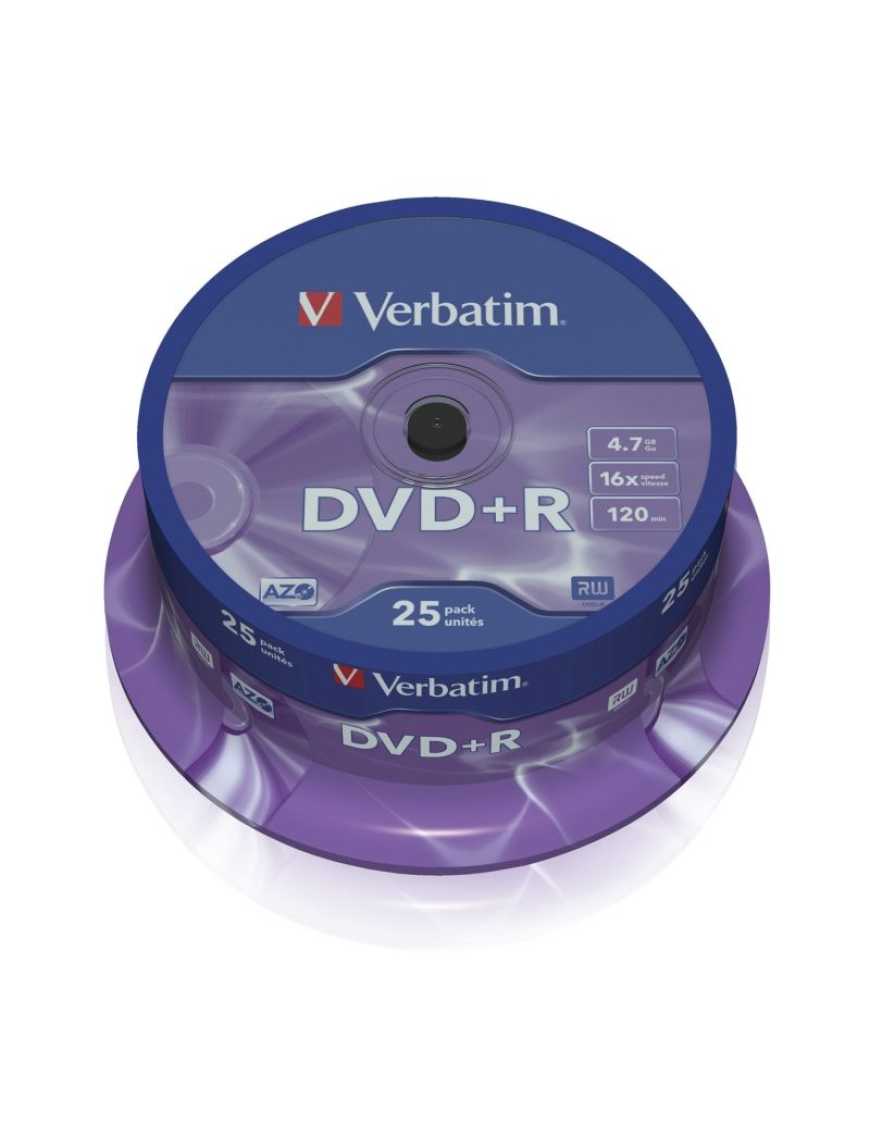 DVD+R Verbatim Advanced AZO 16X/ Tarrina-25uds