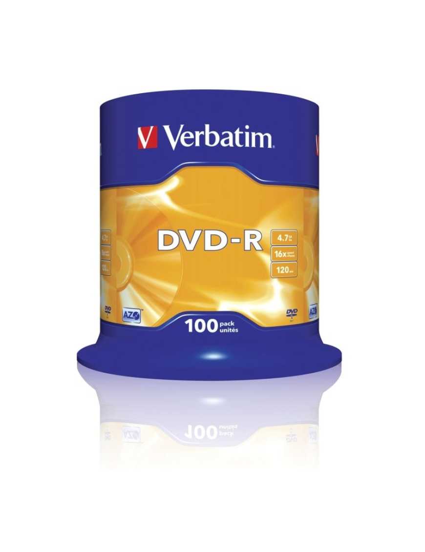 DVD-R Verbatim Advanced AZO 16X/ Tarrina-100uds