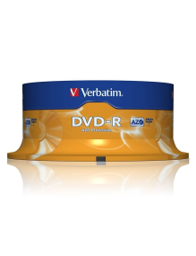 DVD-R Verbatim Advanced AZO 16X/ Tarrina-25uds