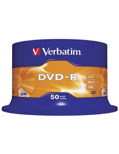 DVD-R Verbatim Advanced AZO 16X/ Tarrina-50uds