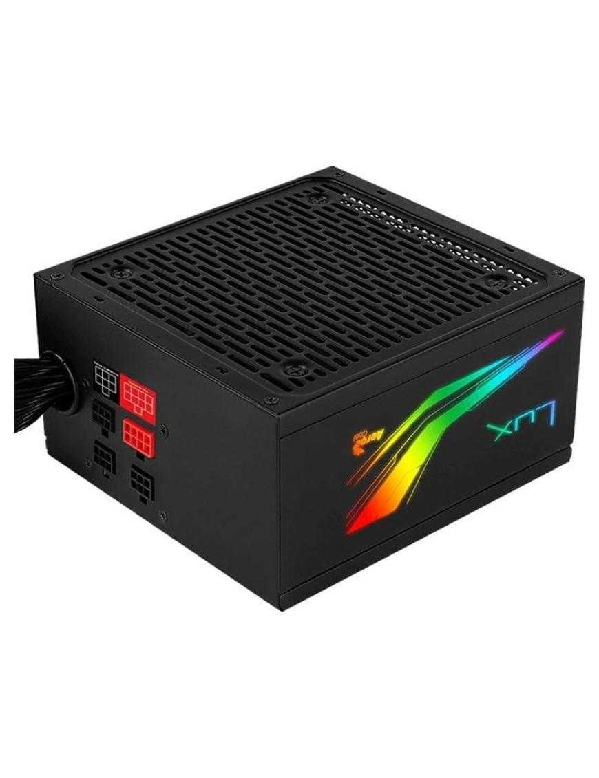 Fuente de Alimentación Aerocool LUX RGB 650M/ 650W/ Ventilador 12cm/ 80 Plus Bronze