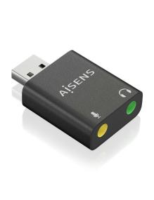 Tarjeta de Sonido Aisens A106-0768/ USB Macho - 2xJack 3.5 Hembra