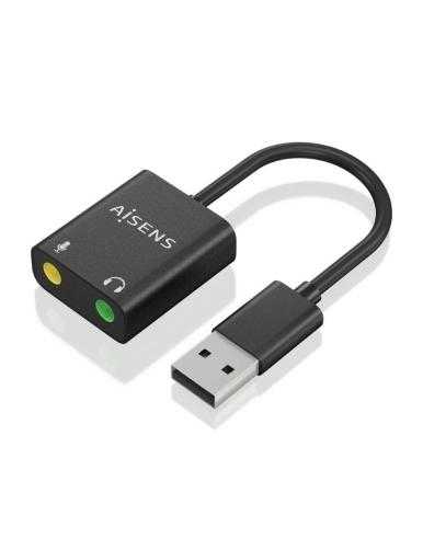 Tarjeta de Sonido Aisens A106-0769/ USB Macho - 2xJack 3.5 Hembra