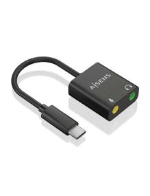 Tarjeta de Sonido Aisens A109-0767/ USB-C Macho - 2xJack 3.5 Hembra