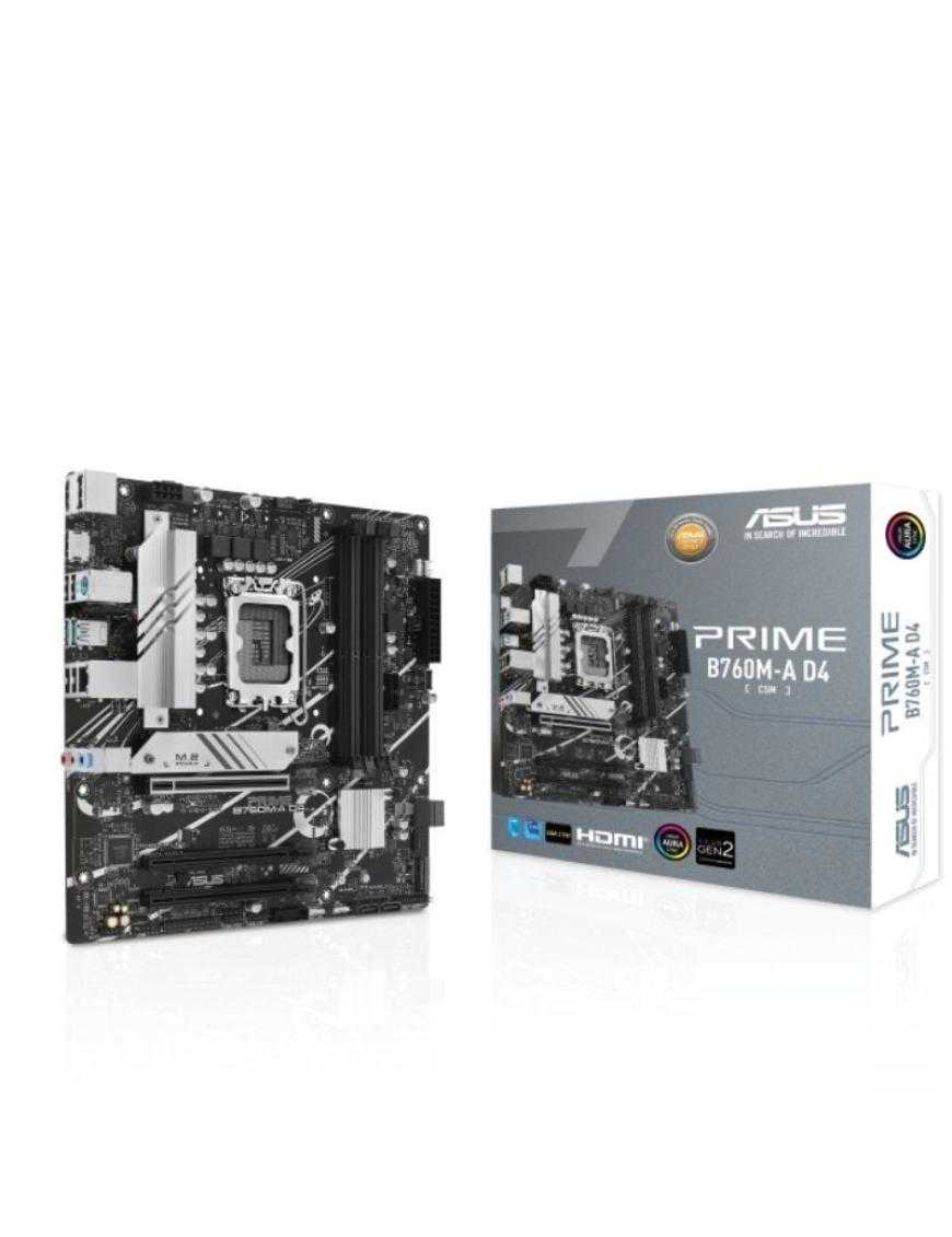 Placa Base Asus Prime B760M-A D4-CSM/ Socket 1700/ Micro ATX