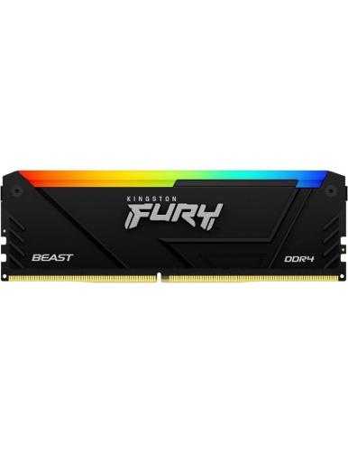 Memoria RAM Kingston FURY Beast RGB 16GB/ DDR4/ 3200MHz/ 1.35V/ CL16/ DIMM